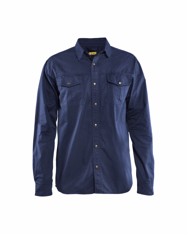 Skjorte Twill 3297 marineblå, str. L