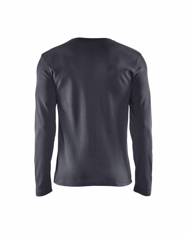 T-shirt L/Æ 3314 mørk grå, str. XS