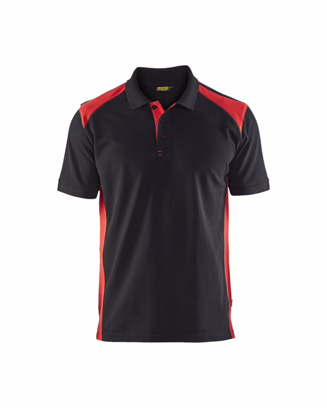 Poloshirt 3324 sort/rød, str. S