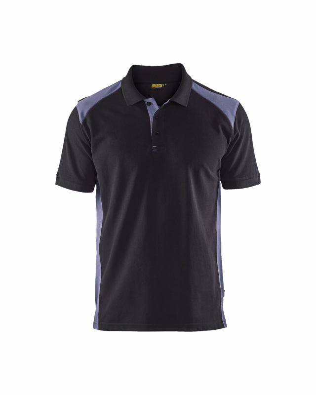 Poloshirt 3324 sort/grå, str. M