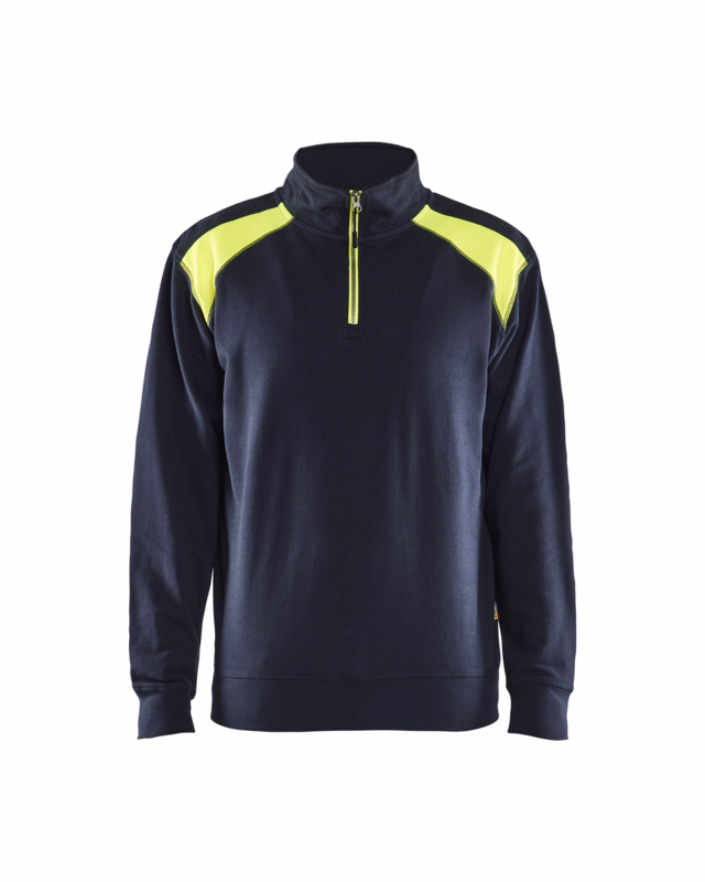 Sweatshirt 3353 Hi-vis Mørk Marineblå/Gul, str. XS
