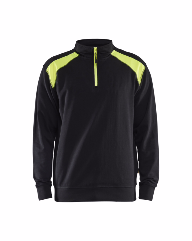 Sweatshirt 3353 sort/gul, str. 4XL