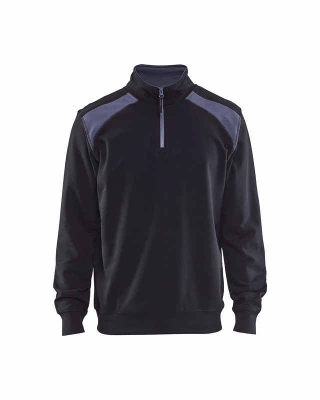 Sweatshirt 3353 sort/grå, str. 4XL