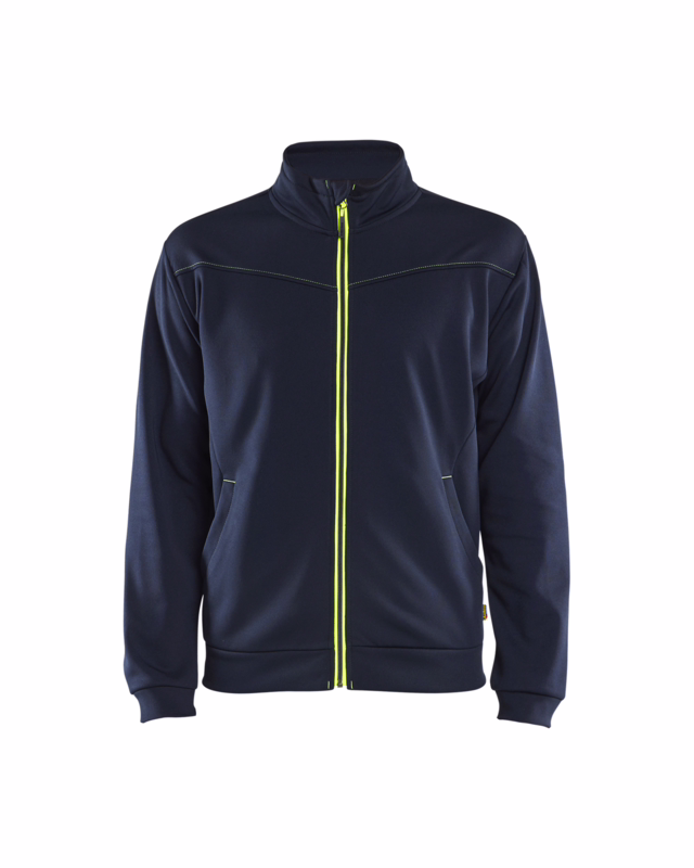 Sweatshirt 3362 Hi-vis Mørk Marineblå/Gul, str. 3XL