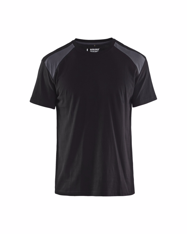 T-shirt 3379 sort/mellemgrå, str. S