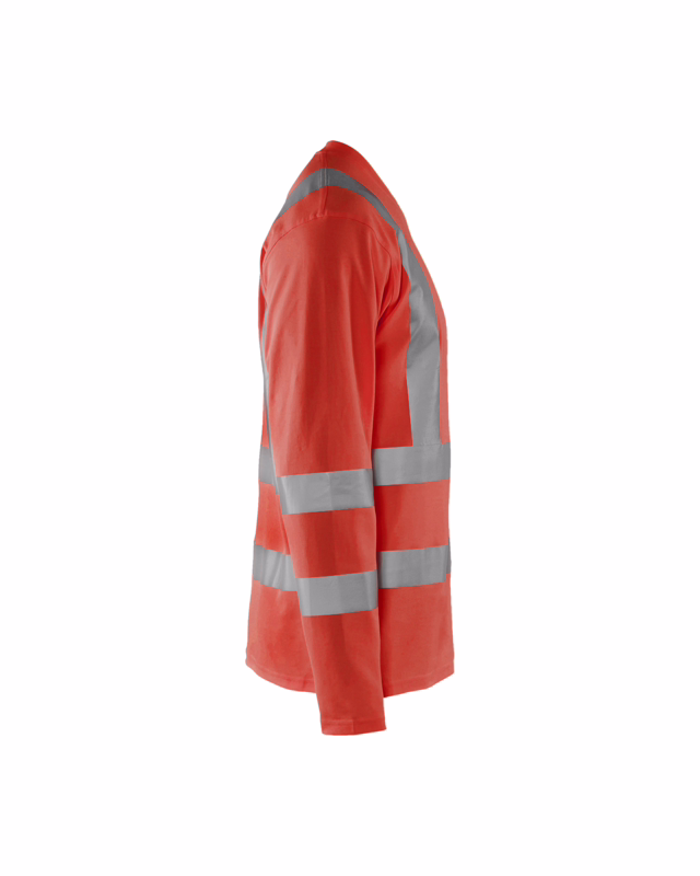 T-shirt L/Æ Hi-vis 3381 rød, str. 4XL