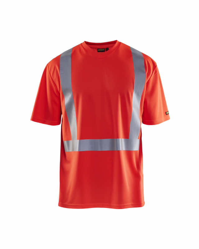 T-shirt Hi-vis 3382 rød, str. XS