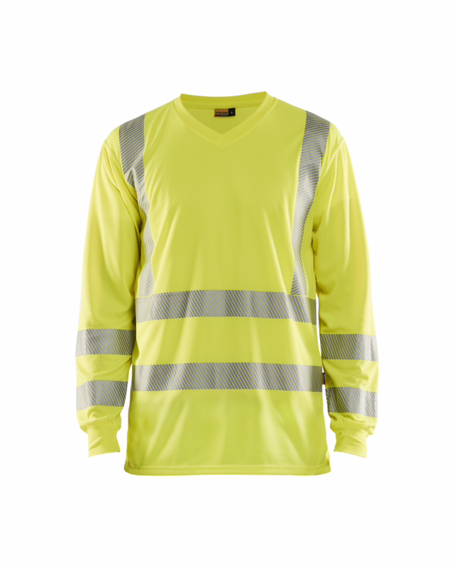 T-shirt L/Æ Hi-vis 3385 gul, str. S