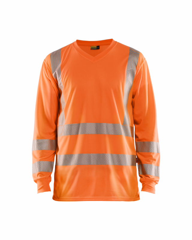 T-shirt L/Æ Hi-vis 3385 orange, str. XS