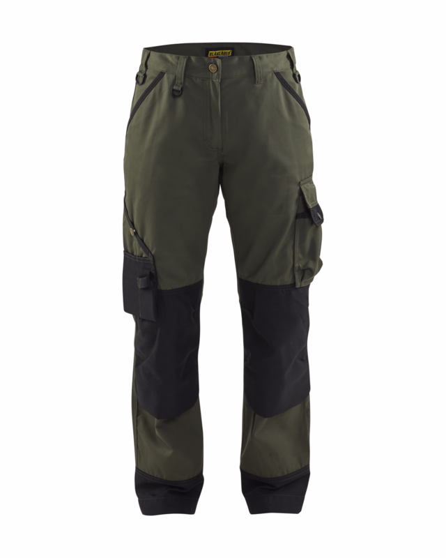 Arbejdsbuks Dame 7154 army grøn/sort, str.C42