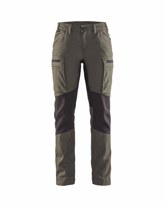 Servicebuks Dame 7159 army grøn/sort, str.C46
