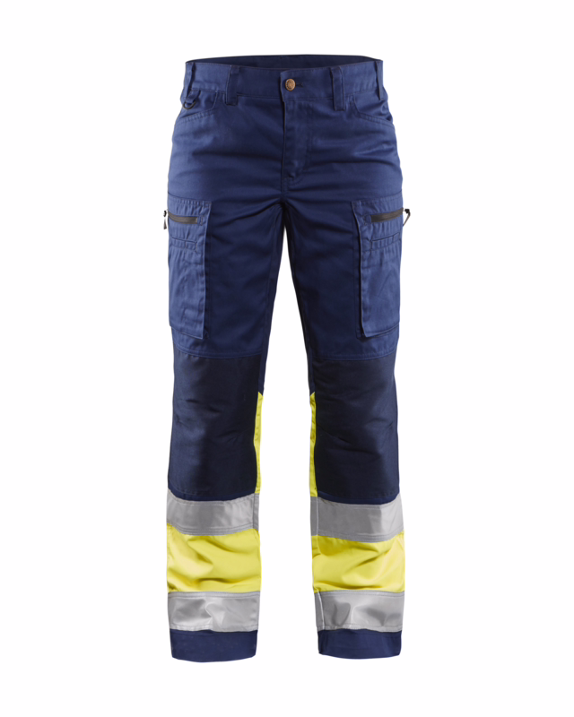 Arbejdsbuks Dame Hi-vis 7161 marineblå/gul, str.C36