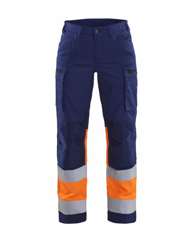 Arbejdsbuks Dame Hi-vis 7161 Marineblå/Orange, str. C32