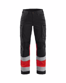 Blåkläder - Arbejdsbuks Dame Hi-vis 7161 Sort/Rød