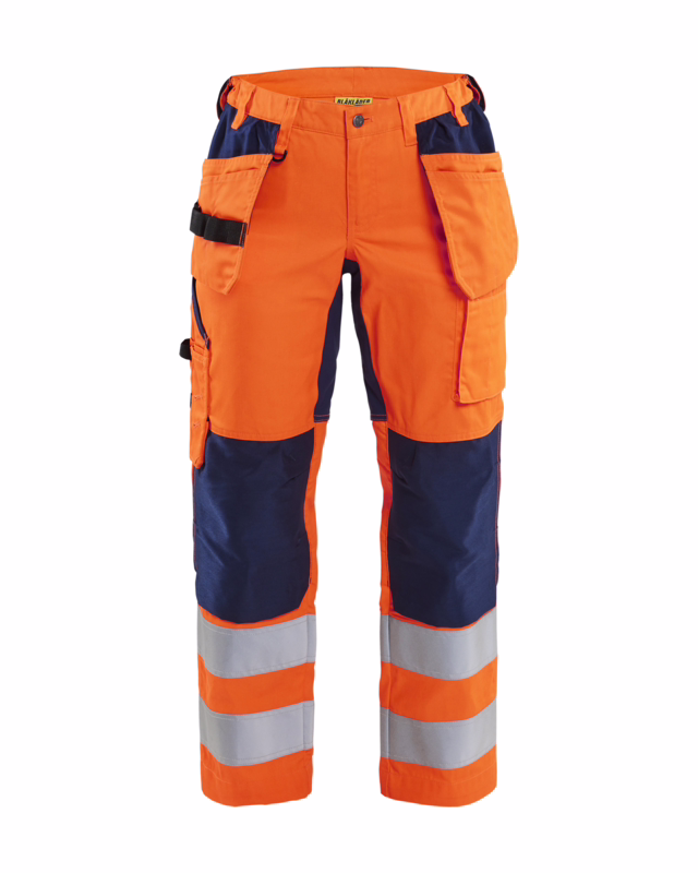 Arbejdsbuks Dame Hi-vis 7163 Orange/Marineblå, str. C50