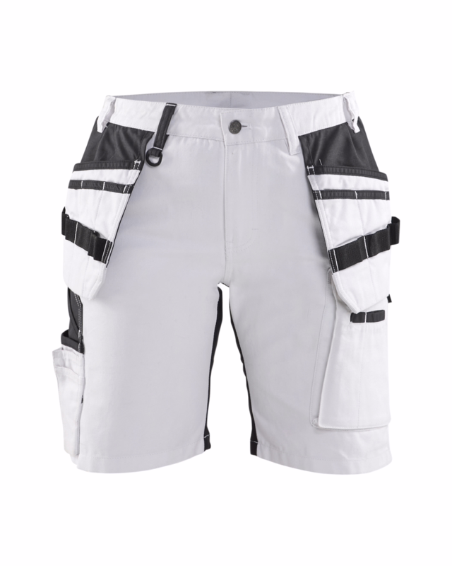 Arbejdsshorts Dame 7171 Hvid/Sort, str. C34