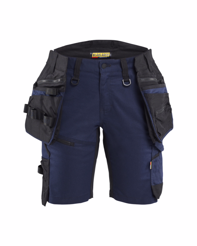 Arbejdsshorts Dame 7175 Mørk marineblå/sort, str. C44
