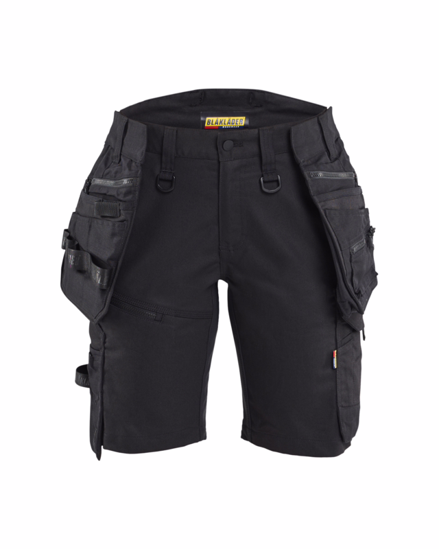 Arbejdsshorts Dame 7175 Sort/sort, str. C36