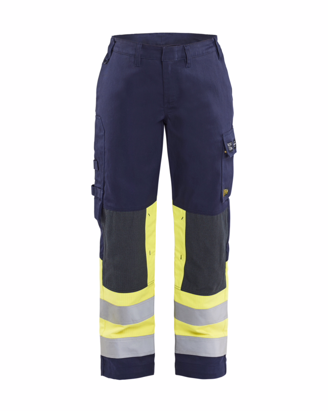 Arbejdsbuks Hi-vis 7181 Dame Marineblå/Gul, str. C34