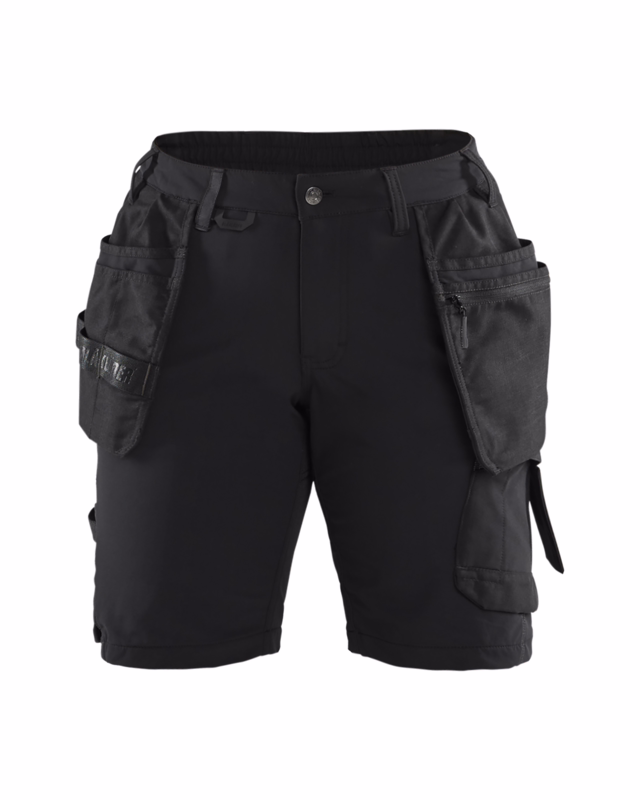 Arbejdsshorts 7183 Dame Sort/Mørk Grå, str. C36
