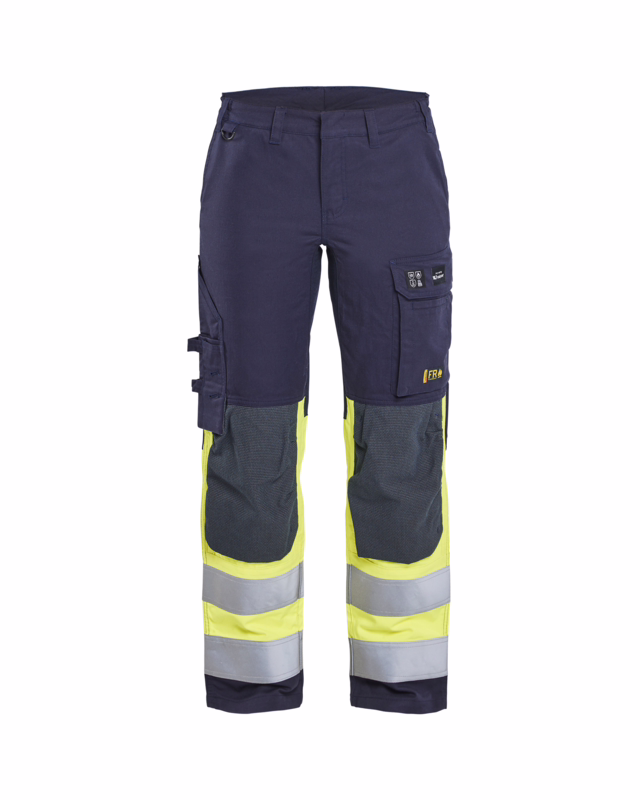 Arbejdsbuks Dame Hi-vis 7187 marineblå/gul, str. D23