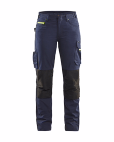 Blåkläder - Arbejdsbuks Dame Hi-vis 7195 Mørk Marineblå/Gul