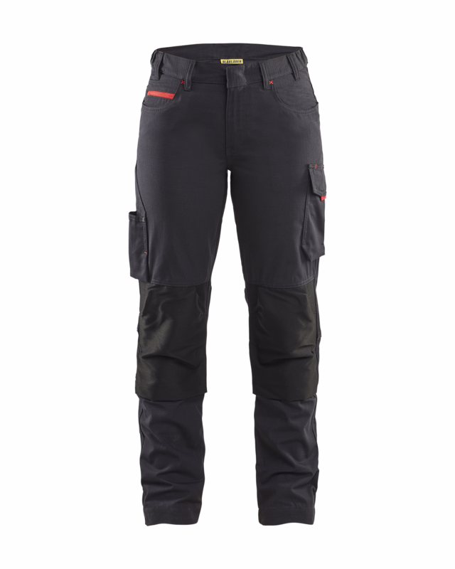 Servicebuks Dame 7195 sort/rød, str.C50