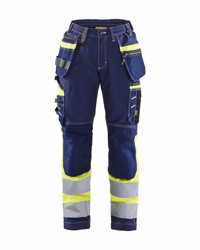 Arbejdsbuks 7196 Dame Hi-vis Marineblå/Gul, str. C34