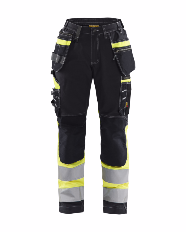 Arbejdsbuks 7196 Dame Hi-vis Sort/Gul, str. C34