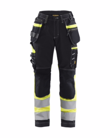 Blåkläder - Arbejdsbuks 7196 Dame Hi-vis Sort/Gul