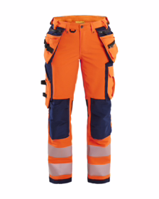 Blåkläder - Arbejdsbuks Dame Hi-vis 7197 Orange/Marineblå