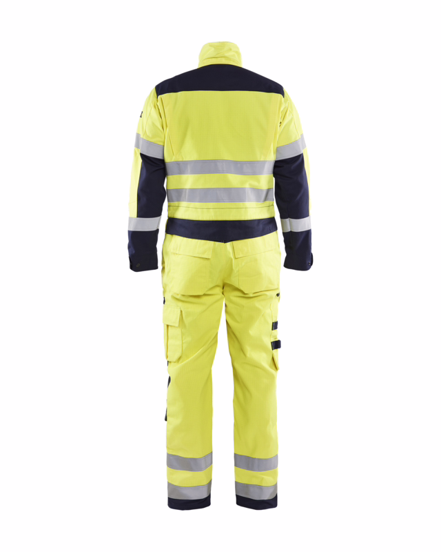 Kedeldragt Hi-vis 6378 gul/marineblå, str. D108