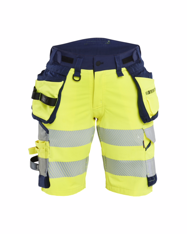 Arbejdsshorts Dame Hi-vis 7020 Gul/marineblå, str. C38