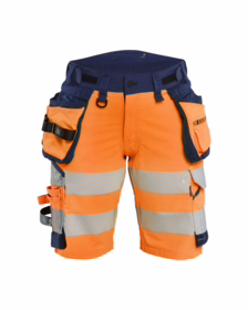 Blåkläder - Arbejdsshorts Dame Hi-vis 7020 Orange/marineblå