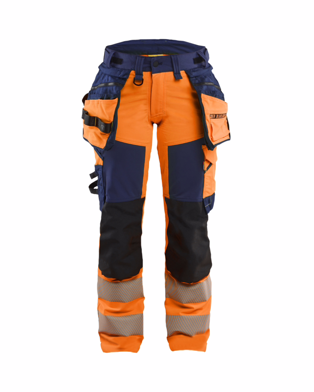 Arbejdsbuks Dame Hi-vis 7022 Orange/marineblå, str. C50