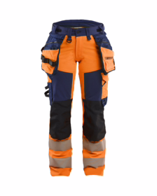 Blåkläder - Arbejdsbuks Dame Hi-vis 7022 Orange/marineblå