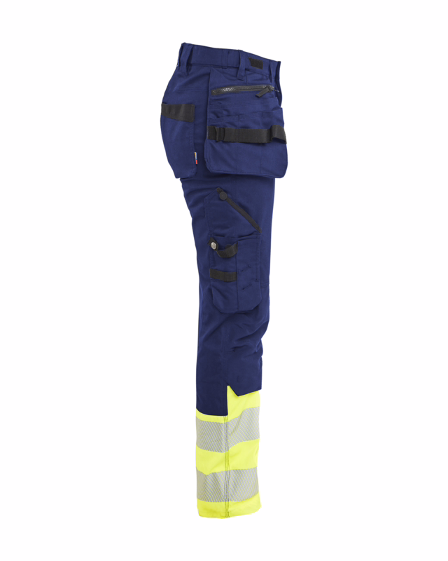Arbejdsbuks Dame Hi-vis 7030 Marineblå/gul, str. C42