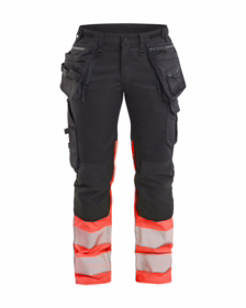 Blåkläder - Arbejdsbuks Dame Hi-vis 7030 Sort/rød