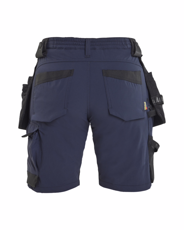 Arbejdsshorts Dame 7124 Mørk marineblå/sort, str. C44
