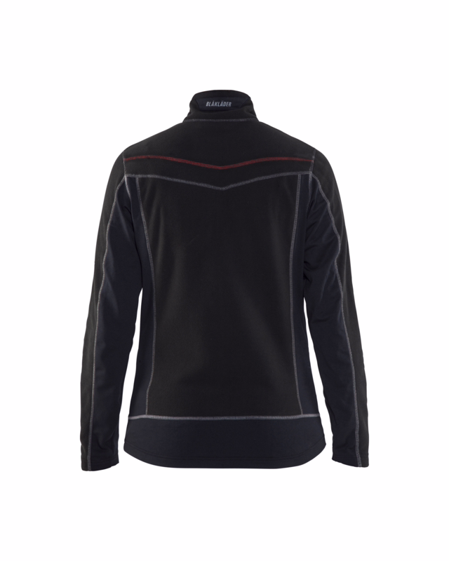 Fleecejakke Dame 4924 sort/rød, str.2XL