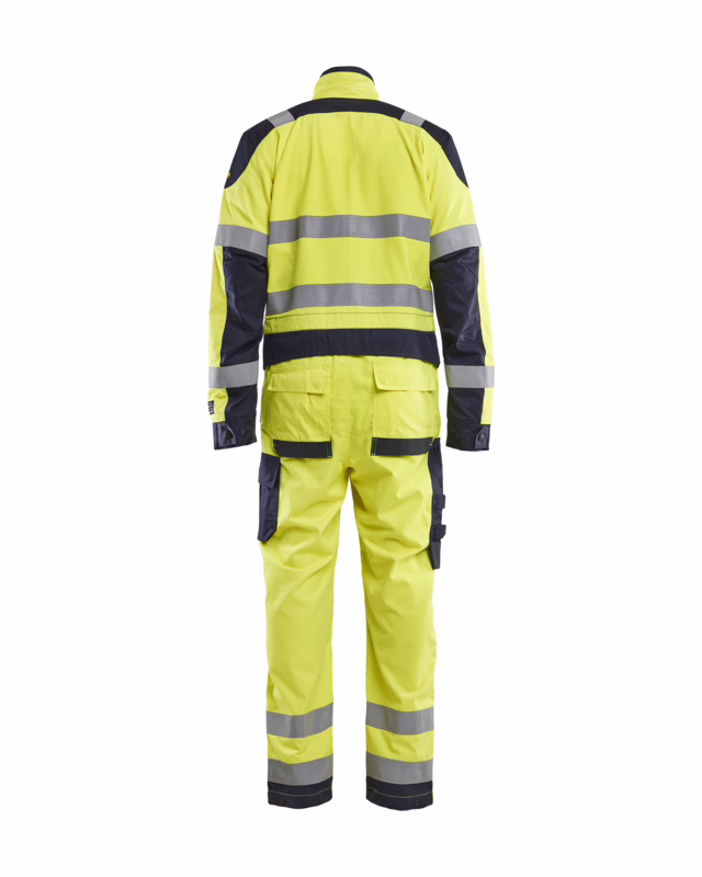 Kedeldragt Hi-vis 6089 gul/marineblå, str. C54