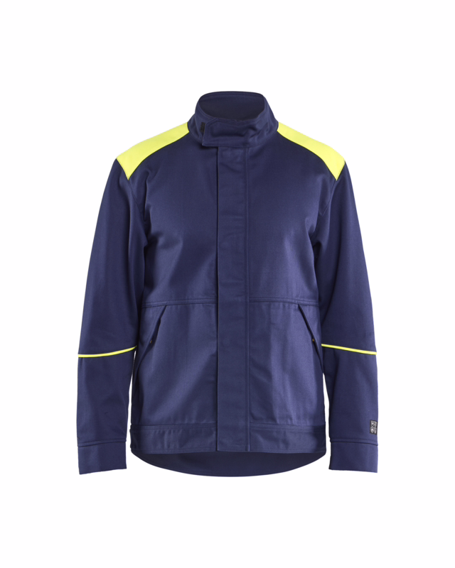 Svejsejakke 4801 marineblå/gul, str. 3XL