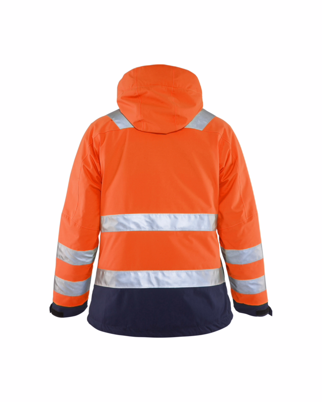 Vinterjakke Dame Hi-vis 4872 orange/marineblå, str.XS