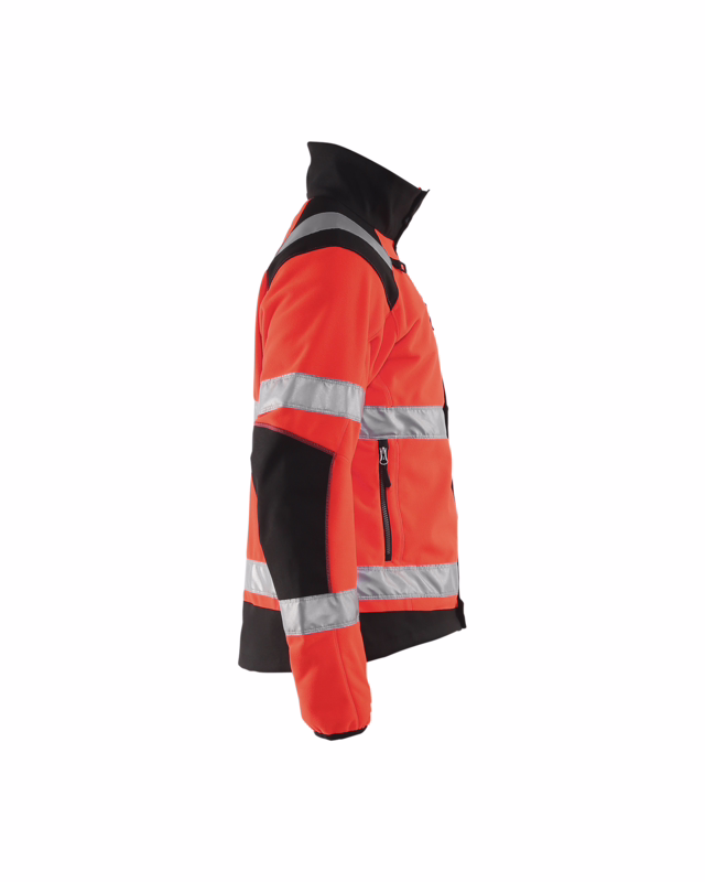 Fleecejakke 4888 Hi-vis Rød/Sort, str. S