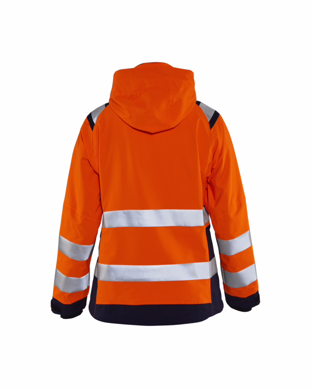 Skaljakke Dame Hi-vis 4904 orange/marineblå, str.XS