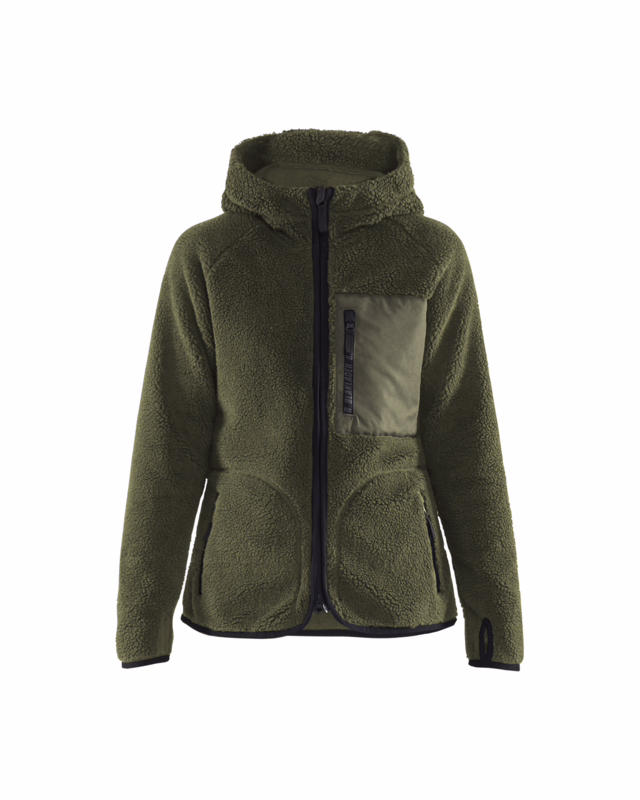 Jakke Dame 4727 Fiberpels Efterårs grøn, str. 3XL