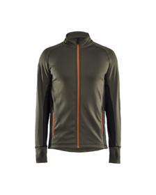 Blåkläder - Fleece jakke 4735 Skovgrøn/rust