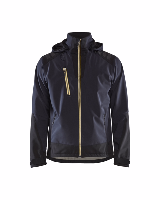 Softshell jakke 47492513 Mørk Marineblå/Gul Str. XL