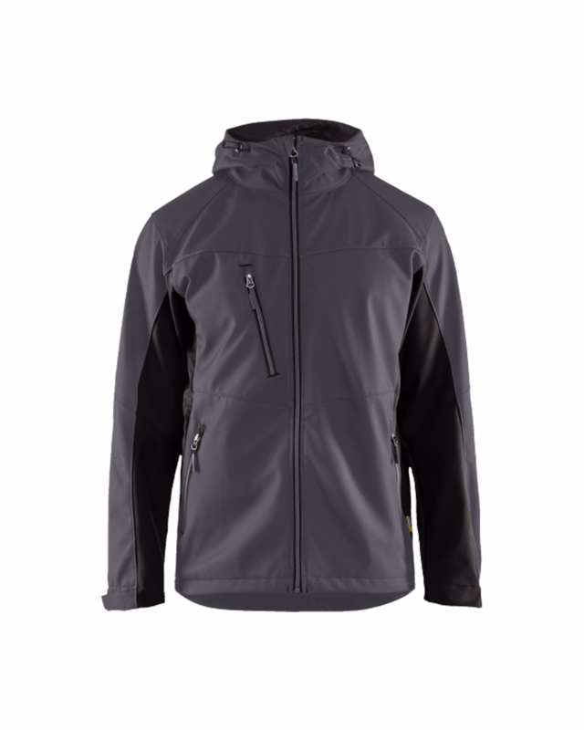 Softshell jakke 4753 mellemgrå/sort, str. 2XL