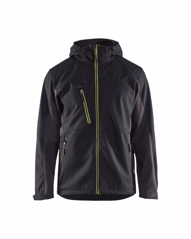 Softshell jakke 4753 sort/gul, str. M